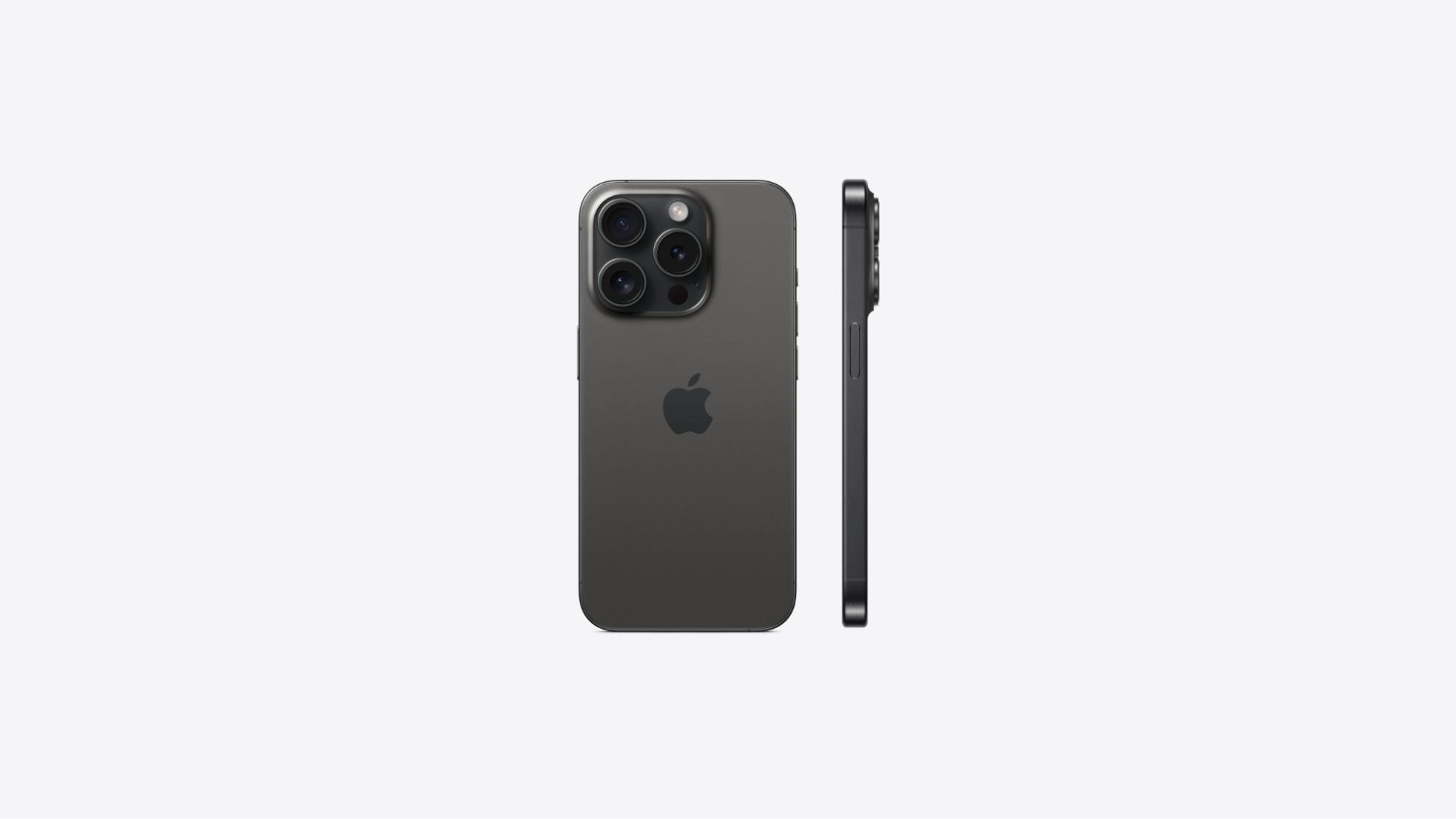 Cạnh viền và mặt sau của iPhone 15 Pro Titan Đen